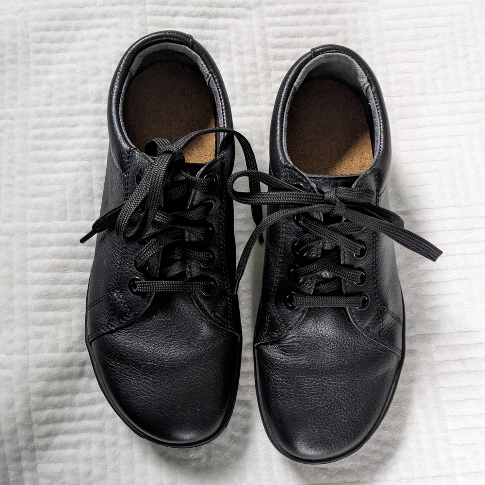 Birkenstock Unisex Black Leather Sneaker Sport Shoe US Men 6 Women 8 EU 39